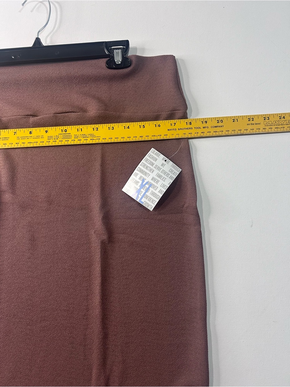 NWT LuLaRoe XL Cassie Women's Ribbed Pencil Skirt in Mauve Brown - Picture 5 of 6